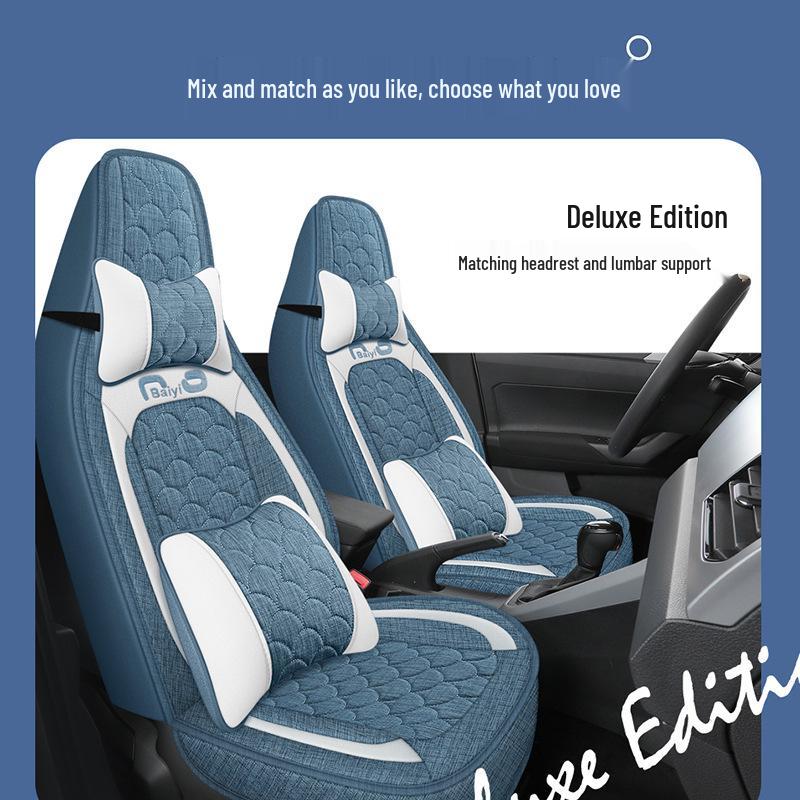 X492 Breathable Cotton Linen Car Seat Cushion for Dolphin MINI, Little Ant, Ice Cream, Punk, Dodo - Universal Fit