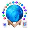 New Arrival 3D LED Print Star Moon Lamp Night Light 16 Colors  Lamp Change Dimmable Touch Control Brightness Light For