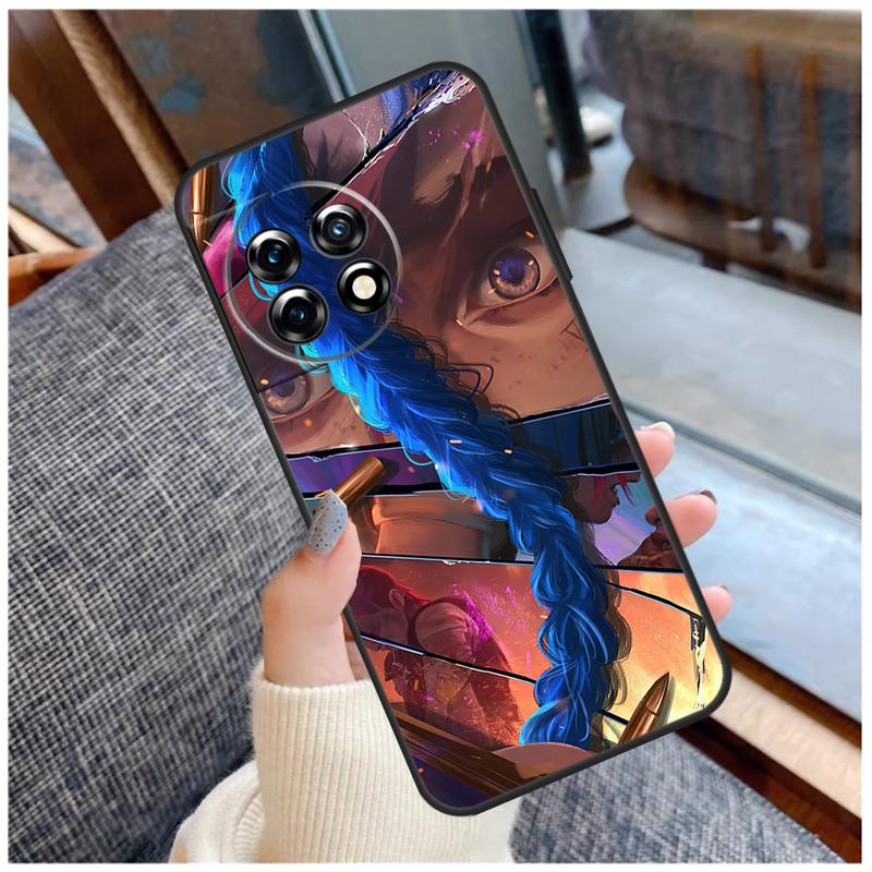 Arcane Jinx Vi Anime Case For OnePlus Nord 2 2T CE 3 Lite N20 N10 N100 N200 8T 9R 10R 10T 11 8 9 10 Pro Cover