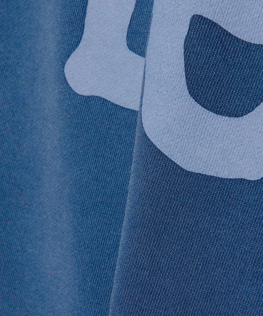 LEE Big Twitch Logo Dyed Short Sleeve Sweatshirt Pigment Blue