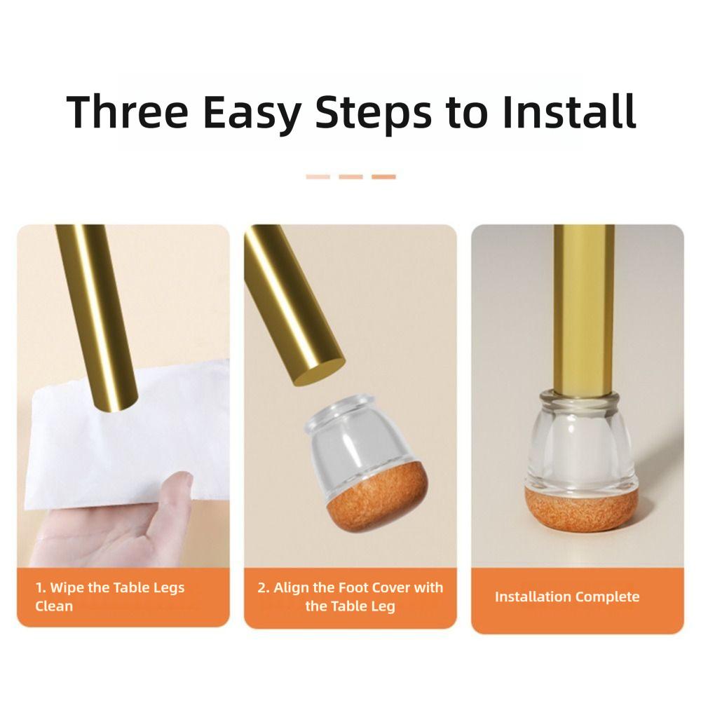 8PCS Anti-Scratch Leg Pad Thickened Floor Anti-Scratch Cover Silent Chair Pad  Chair Protection