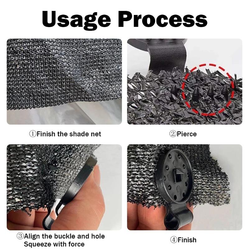 10-200pcs Shade Cloth Plastic Clips Sun Shade Net Clips Greenhouse Fabric Fix Clamps Accessories Grommet Fence Netting Hook