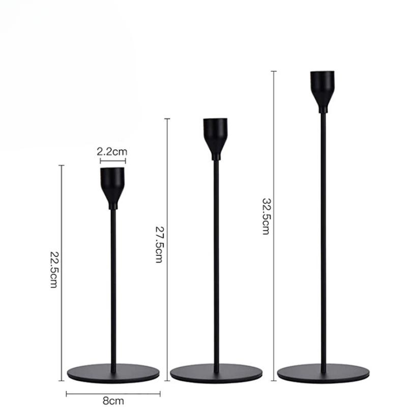 3Pcs/Set European Style Metal Candle Holders Candlestick Fashion Wedding Table Candle Stand Exquisite Candlestick Christmas Tabl