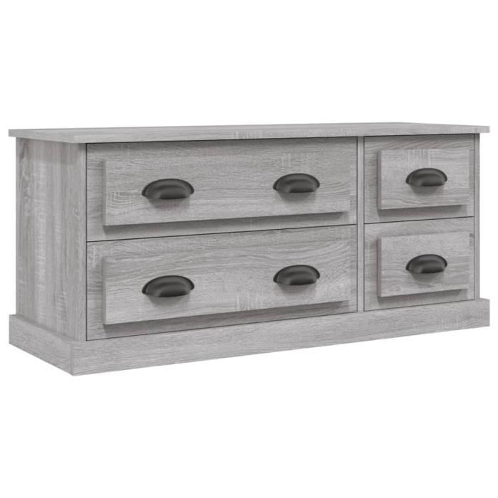 VidaXL TV Cabinet Sonoma Grey 100x35.5x45 Cm Engineered Wood 816454