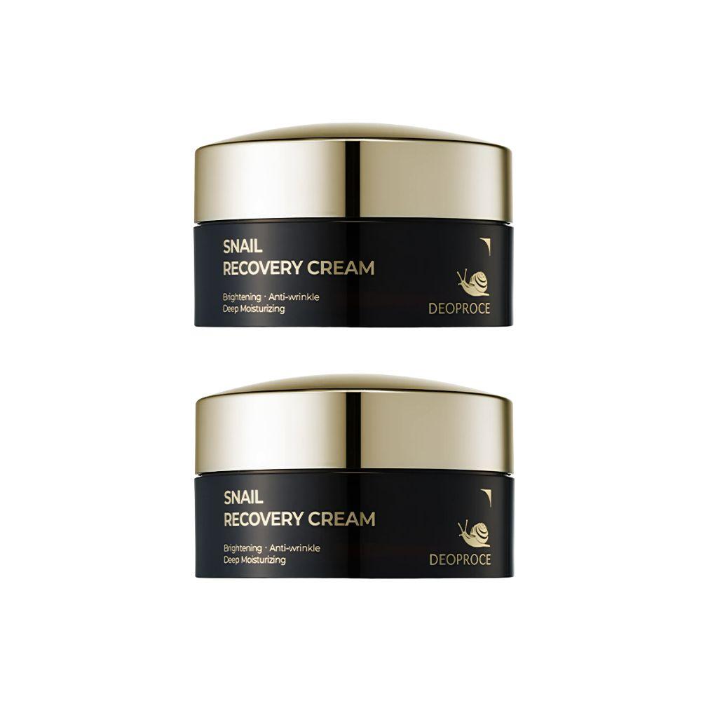 Deoproce Snail Recovery Cream Repairing and Hydrating Face Moisturizer 100g Anti Aging Wrinkle Care for Smooth Skin