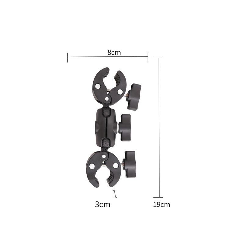 Sports Camera Double Clip Crab Clamp For Motorcycle Bike Handlebar Clip Bracket For Insta360 One X2 X3 Camera Accessory