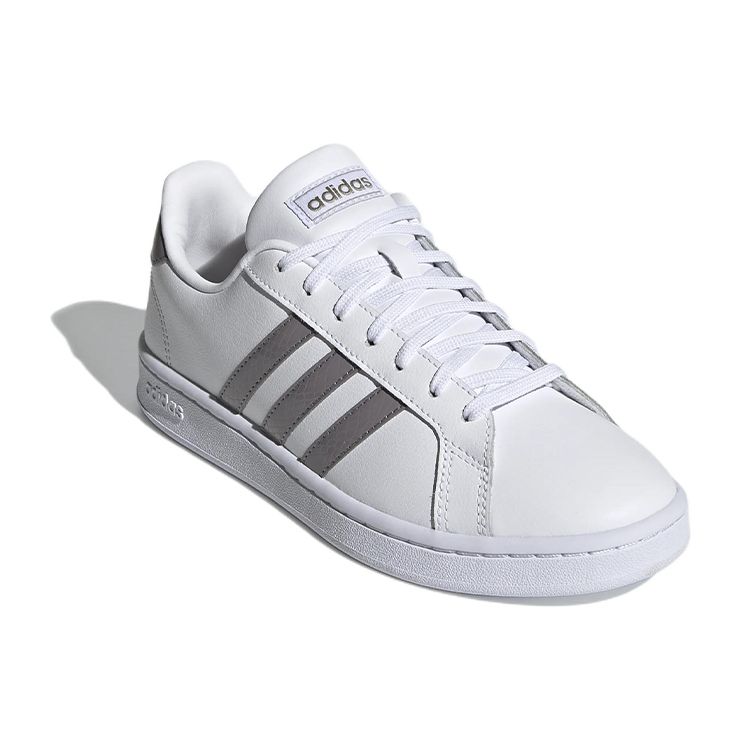 Adidas Neo Grand Court Leather Comfortable Non-Slip Durable Low-Top Tennis Shoes Women Sneakers White FY8931