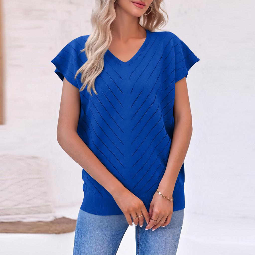 Women's Casual, Stylish, Comfortable V-Neck Sleeveless Sweater Top