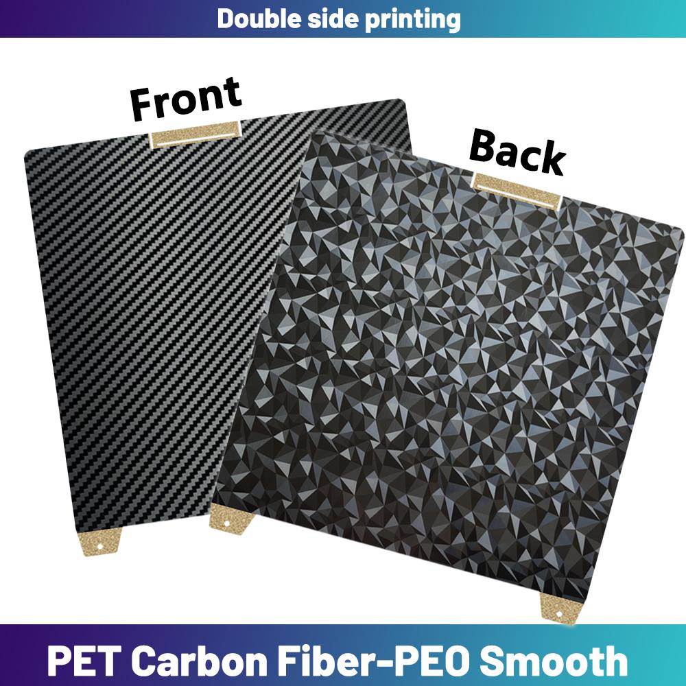 K2 Plus Dual Textured Smooth PEO PET PEY PEI Build Plate for Creality K2 Plus Spring Steel Buildplate 370x370mm High Temperature