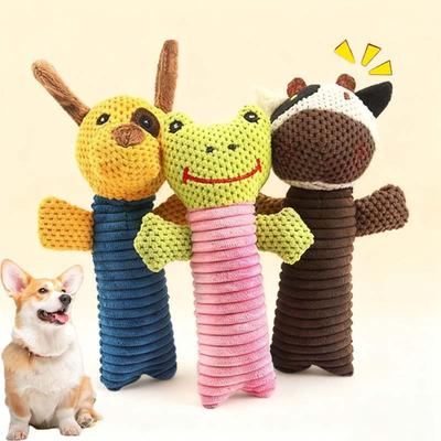 2026 Dog Chew Toy Simulated Plush Animals Sounding Bite-resistant Puppy Toy Teeth Cleaning Training Dog Plush Toy Supplies