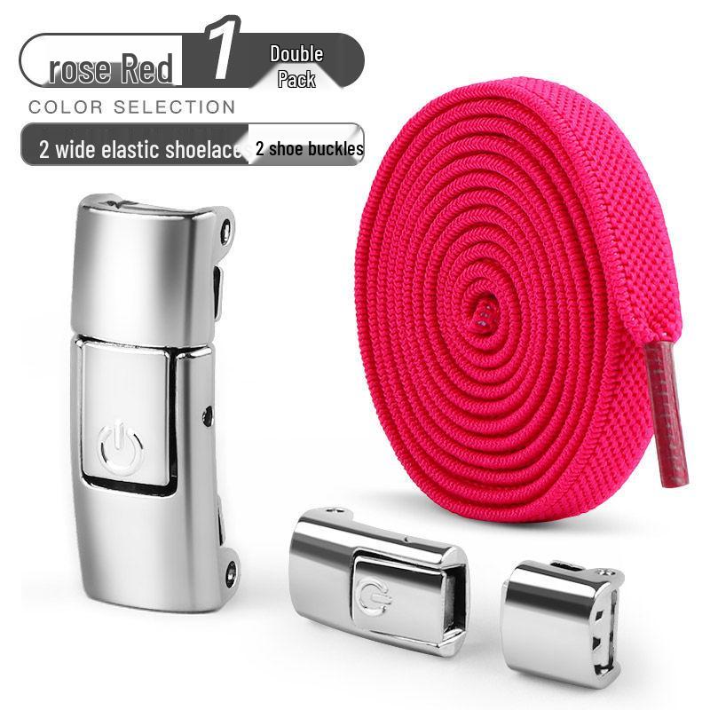 No-Tie Elastic Shoelaces for Kids & Adults - Black & White Flat Stretch Laces