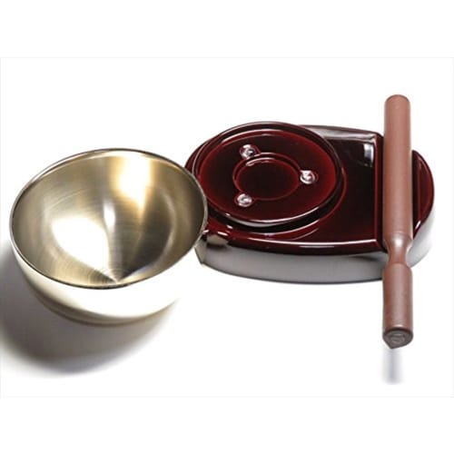 Sanmany Buddhist Bell Set, Brass, 2.5-inch, 3-Piece Set, Includes Bell Rod and Stand, Made in Japan