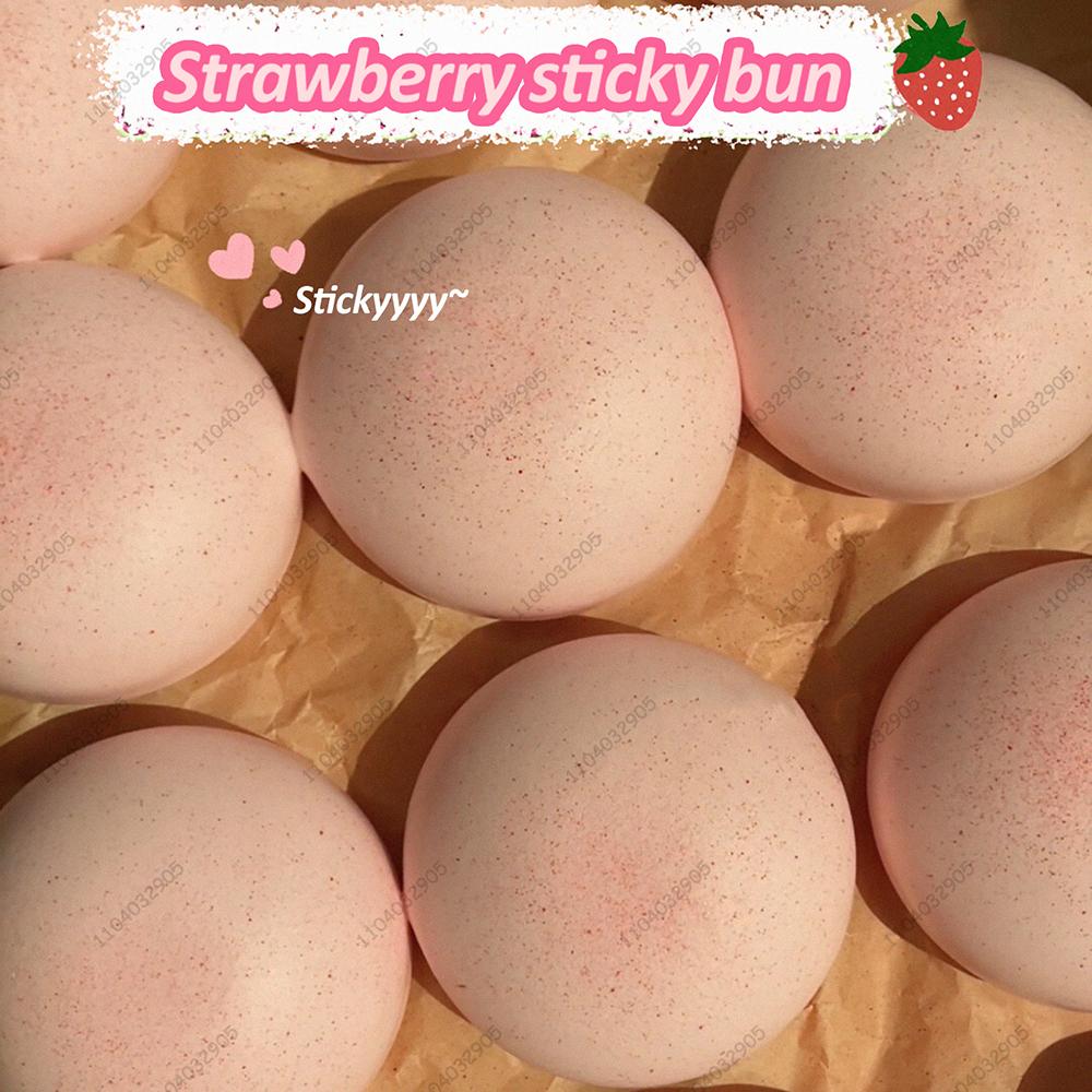 Strawberry Moist Slow Rising Bread Bun Squishy Toys Soft Sensory Fidget Toy for Stress Anxiety Relief ADHD Gift for Kids Adults