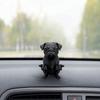 3D Printed French Bulldog Figurine Modern Matte Black Dog Statue Animal Desktop Decoration