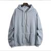 Unisex Plus Size Fleece Lined Zipper Hoodie Jacket