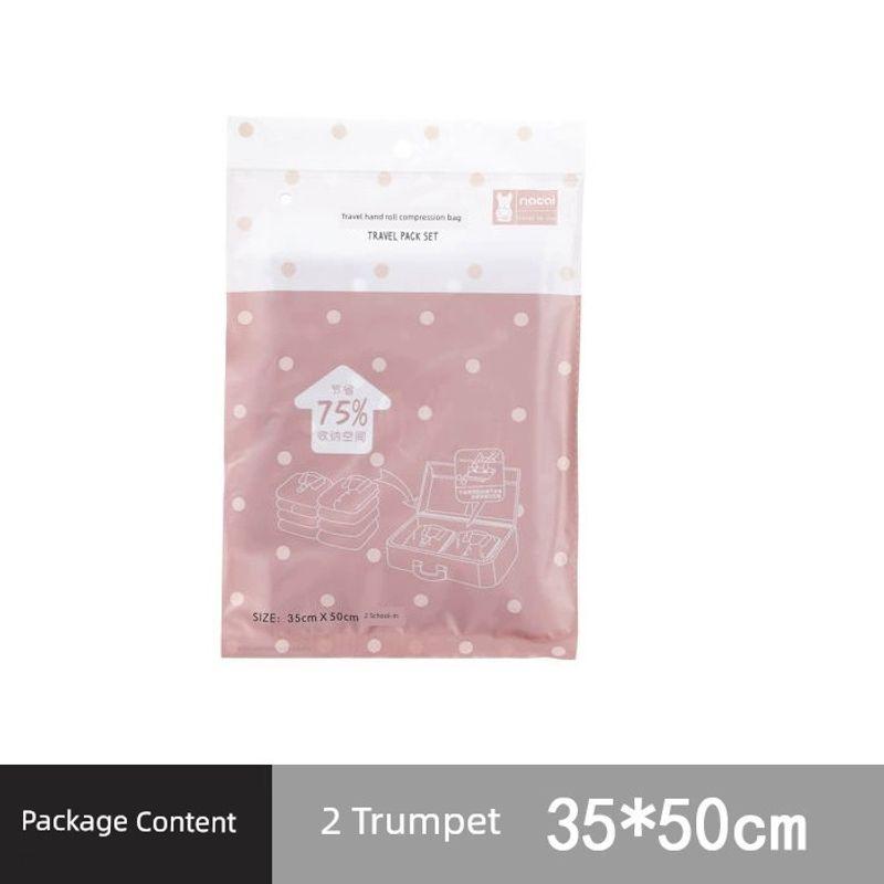 

Hand Roll Compression Bag Waterproof Clothing Clothes Buggy Bag Organizing Folders down Jacket Travel Vacuum Buggy Bag No Pumping Small Size 2 Pack (50*35cm)
