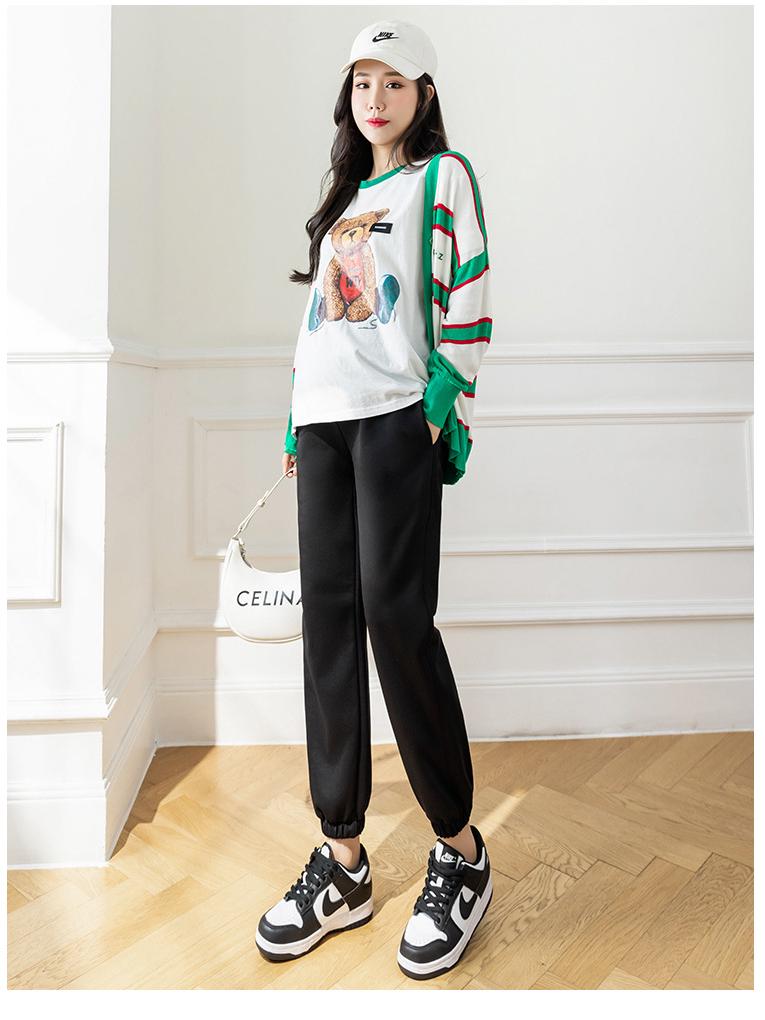Maternity Harem Sweatpants: Autumn/Winter Casual Loose Fit with Cuffed Ankles