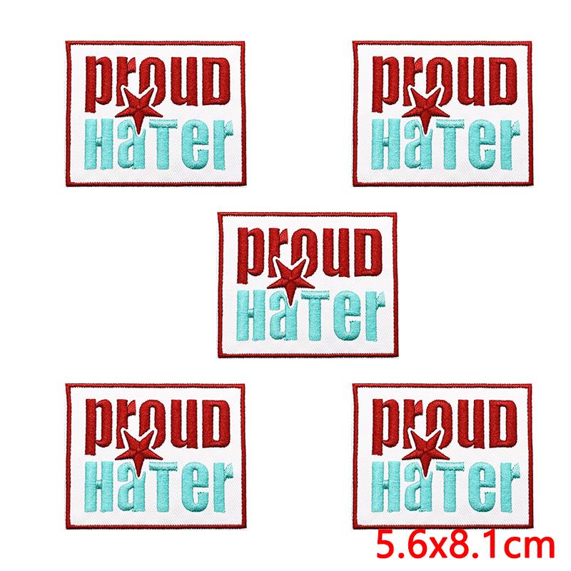 10pcs /Lots Pink Cartoon English Letter Embroidered Patches Diy Jackets Backpack Sew Badges Iron On Patches For Clothing Stickers 