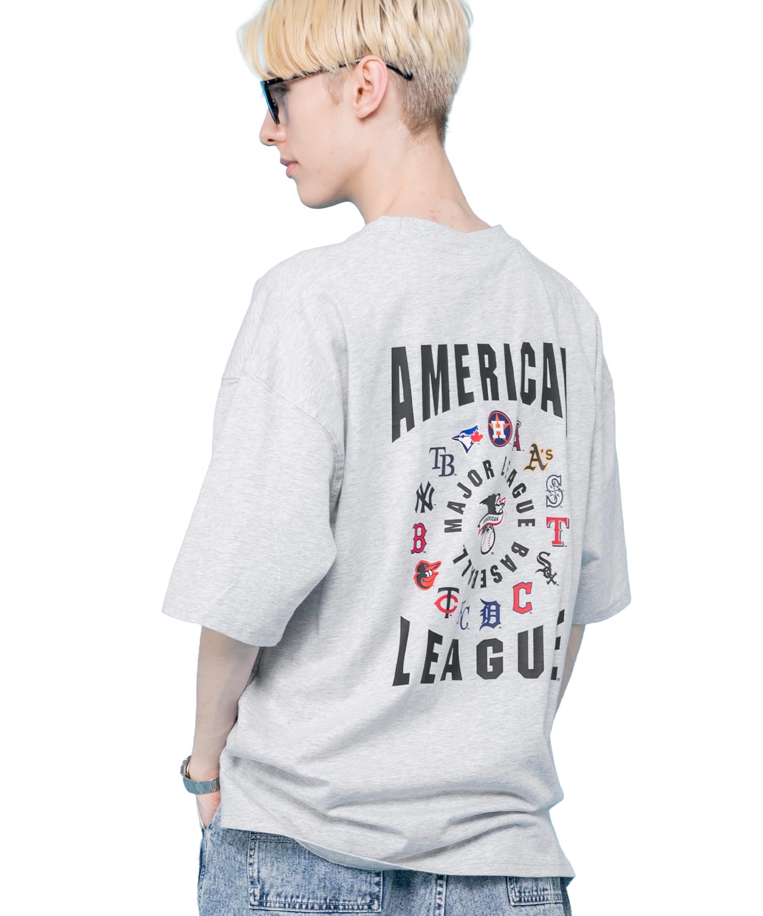 

Короткий свитер Selectable Major League Big American Professional White mb14801 Ash League [MLB] Футболка, рукав, мужская толстовка с капюшоном, Тип,