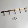 European Style Antique Copper 5-Hook Wall Rack