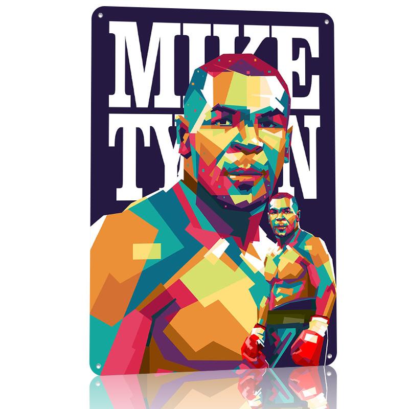 Mike Tyson Tinplate Poster Customized Wall Art Retro Vintage Metal Signs for Fans Home and Decoration Gaming Bedroom Decorations