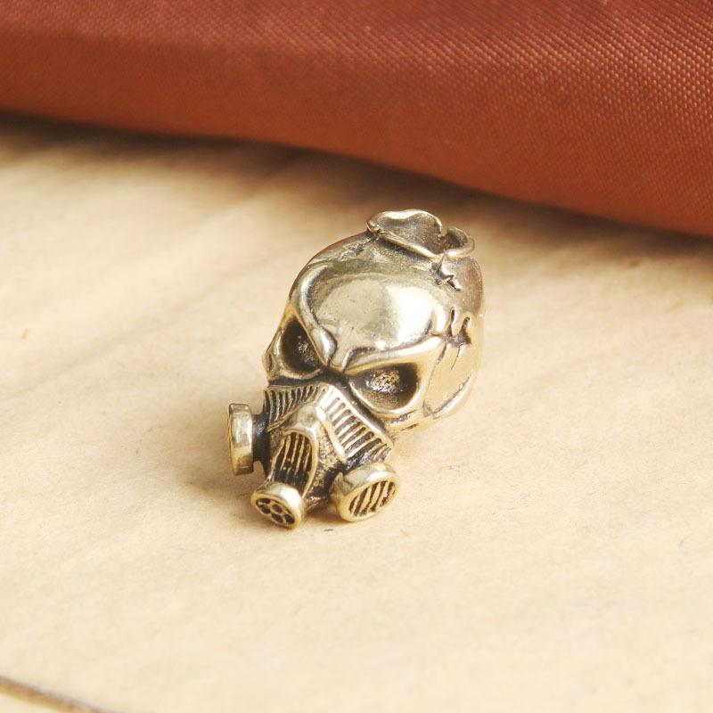 Brass Biochemical Skull Pendant Personalized DIY Accessories Knife Pendant Wealth Cloth Buckle Key Rope Pendant Small Copperware