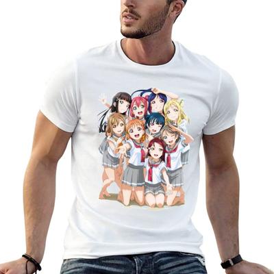 Aqours Love Live Sunshine TShirt Work Utility Casual Tee Shirt