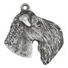 Kerry Blue Terrier, Irish Blue Terrier - Silver-plated Dog Pendant, Handbag Decoration, Backpack Pendant by Art-Dog Brand