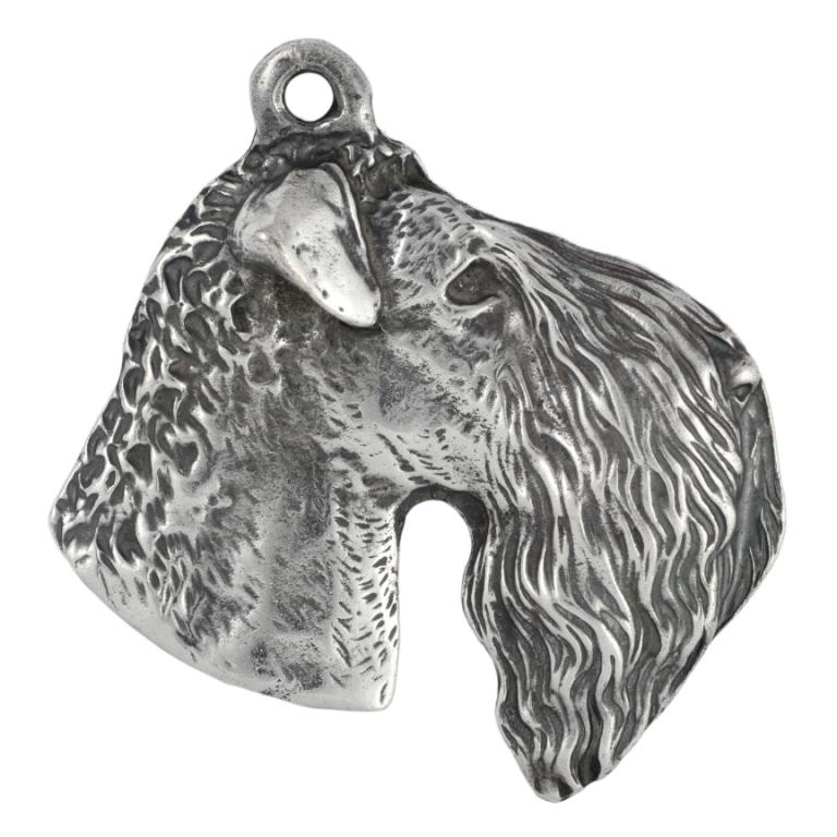 Kerry Blue Terrier, Irish Blue Terrier - Silver-plated Dog Pendant, Handbag Decoration, Backpack Pendant by Art-Dog Brand