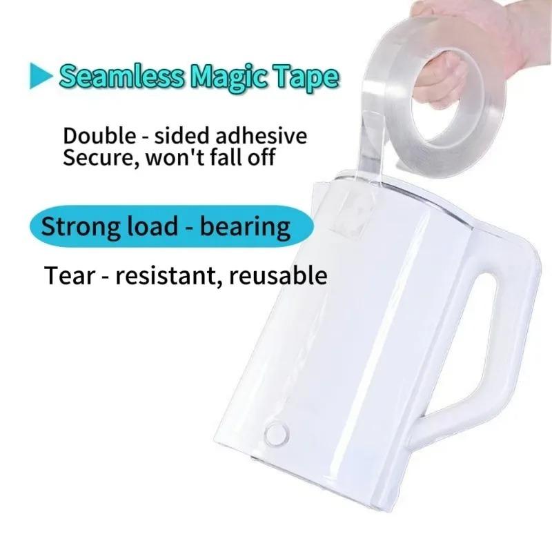 Nano Double Sided Adhesive Tape Strong High Viscosity Transparent Thicken Waterproof and Traceless Acrylic Tape Household Items