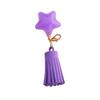 Packaging Decoration Candy Color Tassle Keychain Key Holder Star Key Rings Jewelry Gifts