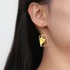 Cazador Cute Cat Kitten Women's Earrings 2025 Rectangle Drop Earrings Girls Stainless Steel Animal Jewelry Valentine's Day Gift