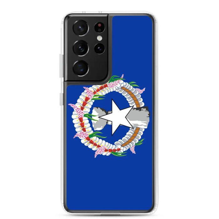Coque Téléphone - Samsung - Galaxy S21 Ultra - Drapeau Îles Mariannes - Souple - Multicolore