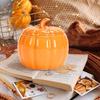 Ceramic Bowl Pumpkin Shape Cartoon Pumpkin Jar Soup Can with Lid Condiment Box Seasoning Pot Soup Bowl Kitchen Container