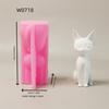 Big Ear Kitten Animal Silicone Molds for Candle Soap Chocolate Candy Cement Gypsum Silicone Molds for Home Decoration