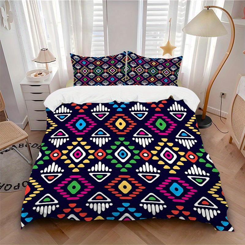 

3pcs Tribal totem Soft and Comfortable Breathability, Bedding Set, Machine Washable, Suitable for All Seasons189 135x200cm