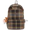 Japanese ins retro trendy cool contrasting color plaid student schoolbag new trendy cool junior high school high school backpack