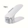 10pcs Adjustable Plastic Shoe Rack Space Saving Organizer for Foyer, Hallway, Living Room Easy Assembly, Fade-Resistant, White with Blue Accents