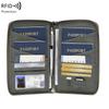 Rfid Shielded Multi Function Passport Holder Vertical Card Wallet Travel Organizer For Cash Cards Id Document Daily Outdoor Use