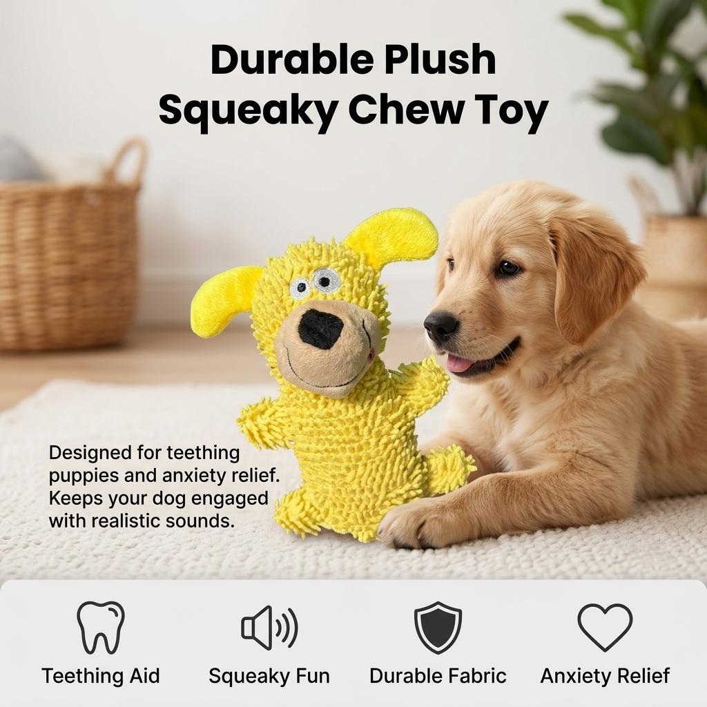 Dog Chew Toy Plush Squeaky Pet Supplies for Golden Retriever Corgi