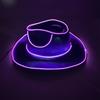 Western Hat Light Up LED Cowgirl Hat Party Hat Stage Costume Headwear