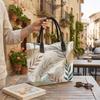 Boho Floral Tote Bag Casual Large Capacity Canvas Shoulder Bag for Daily Shopping Travel Lightweight Women Handbag