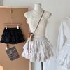 French Solid Lace Sweet Puffy Skirt New Women's Autumn Winter New Ballet Style Cake Skirt Fashion High Waist Short A-line Skirts