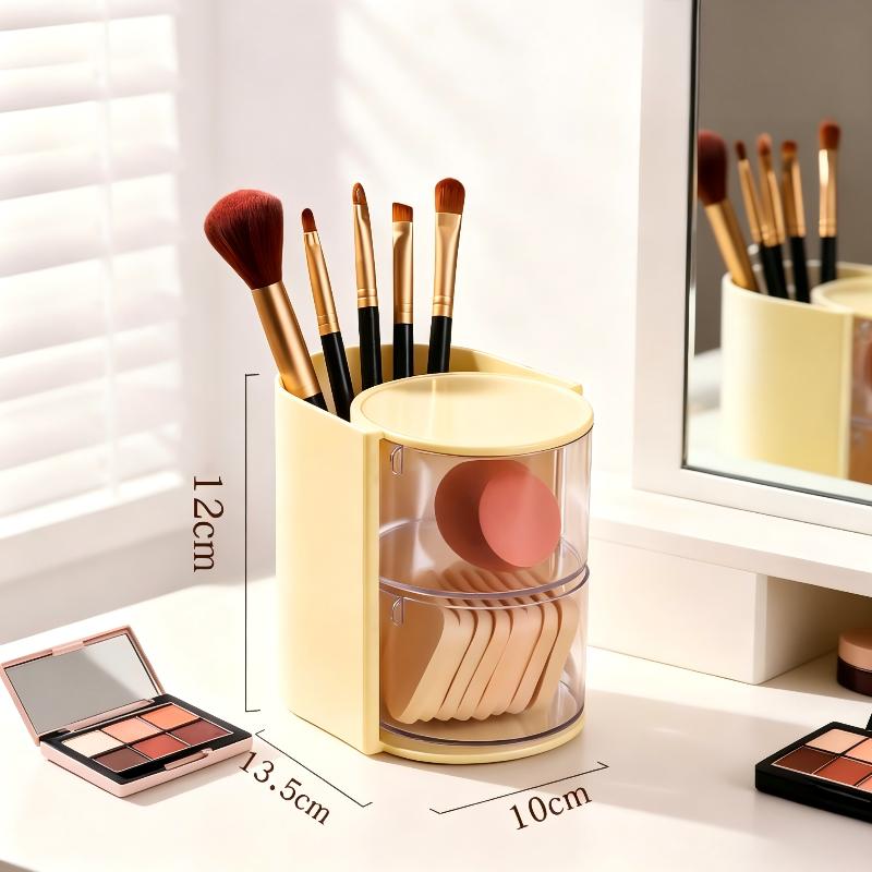 

Hair Accessories Organizer With Hair Brush Holder, Rotatable Makeup Brush Holder For Necklaces, Earring, Bracelet, Ring, Makeup A