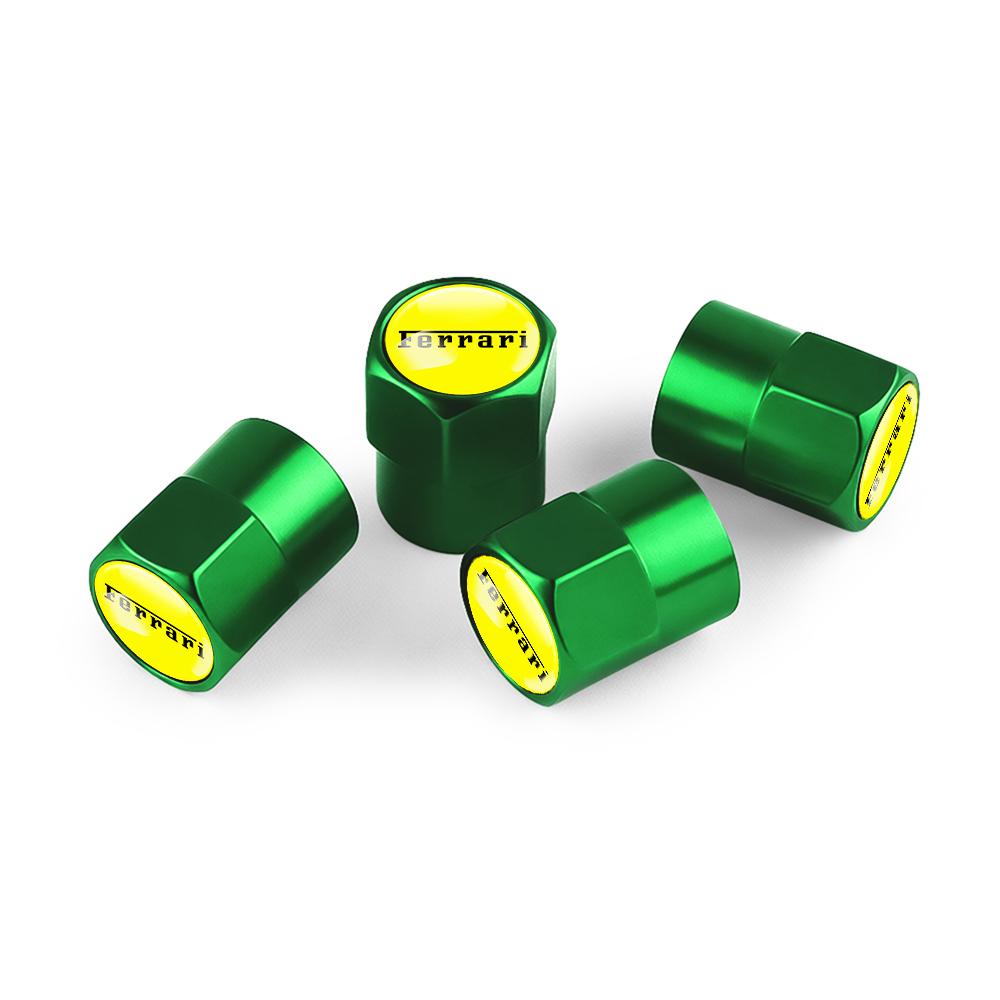 4pcs Car Aluminum Styling Emblem Wheel Tire Valve Stem Air Caps For Ferrari Roma 488 296 SF90 F8 F80 849 KC23 SP8 F40 599 575M JG4