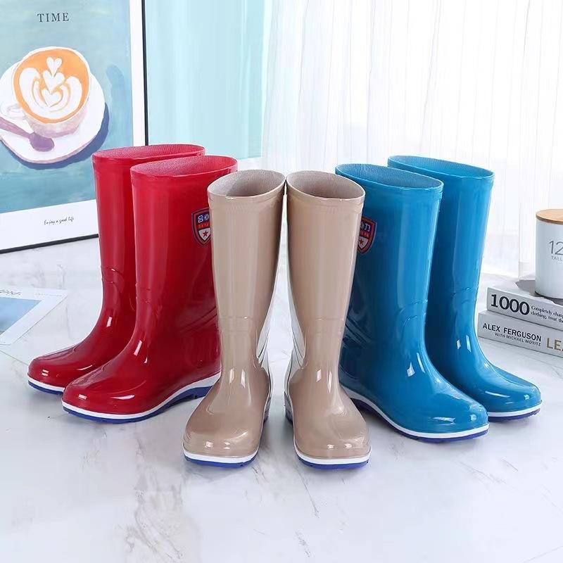 Heli Labor Insurance Rain Shoes Tall Tube Women's Platform Waterproof Shoes Non-slip Outdoor Rain Boots Warm Long Tube Water Boots Women's Fashion