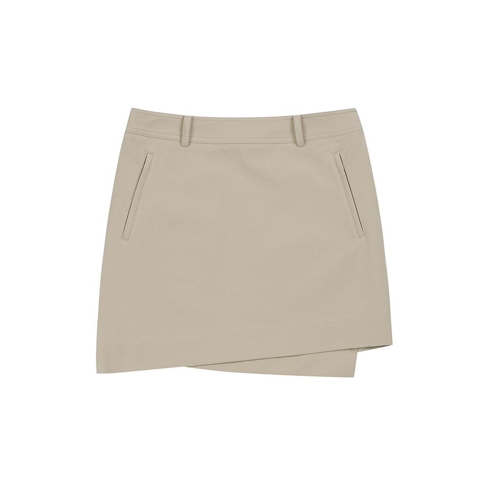 MARTINE GOLF Unbalance Skirt_Beige