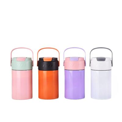 316 Stainless Steel Portable Flower Cups Portable Campus Male and Female Students Carry Thermos Cups Outdoor Suction Cups
