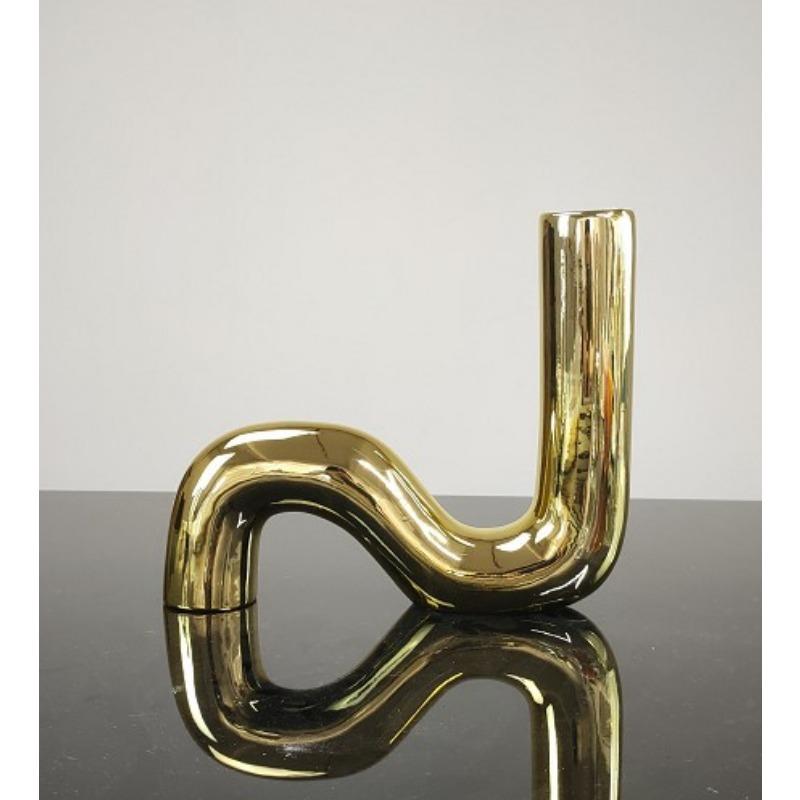 Light Luxury Electroplated Elbow Ornaments Vase Creative Twisted Flower Utensils Model Room Living Room Coffee Table TV Cabinet Decoration Furnishings