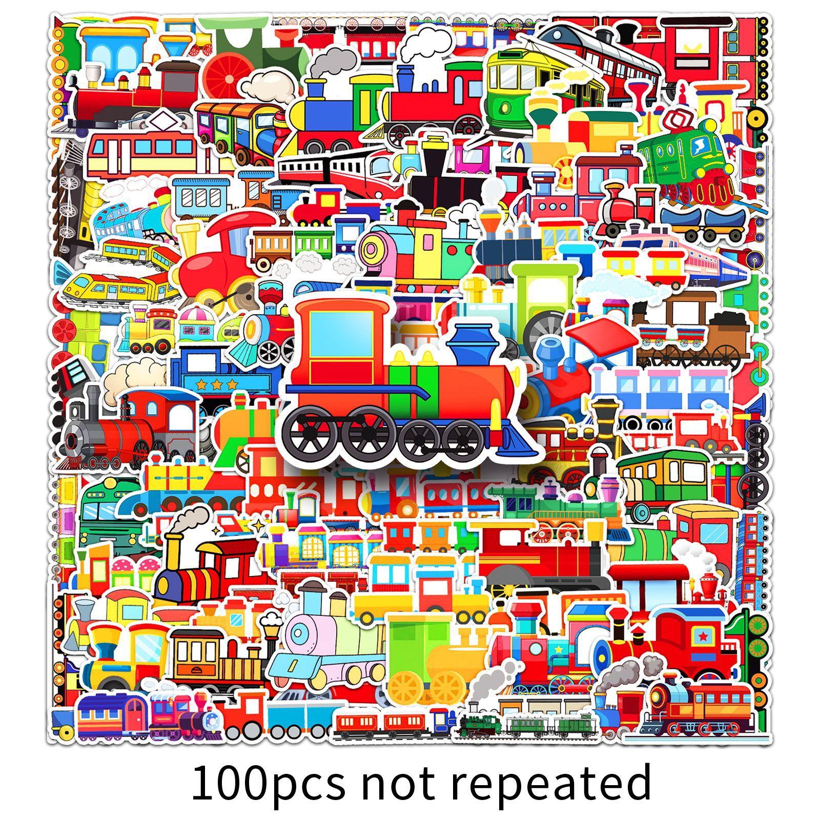 

100 Small Train Graffiti Stickers Cartoon Creative Decorative Water Cup Mobile Phone Case Toy Stickers